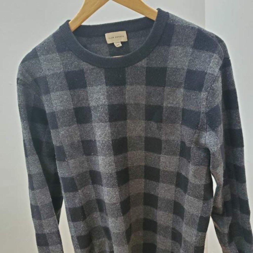 Club Monaco Men's Checkered Sweater (M)